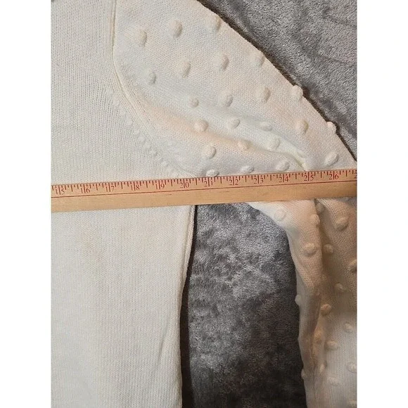 Willow Glenn Women's Cream Textured Cowl Neck Long Sleeve Sweater Dress XL - Picture 8 of 13